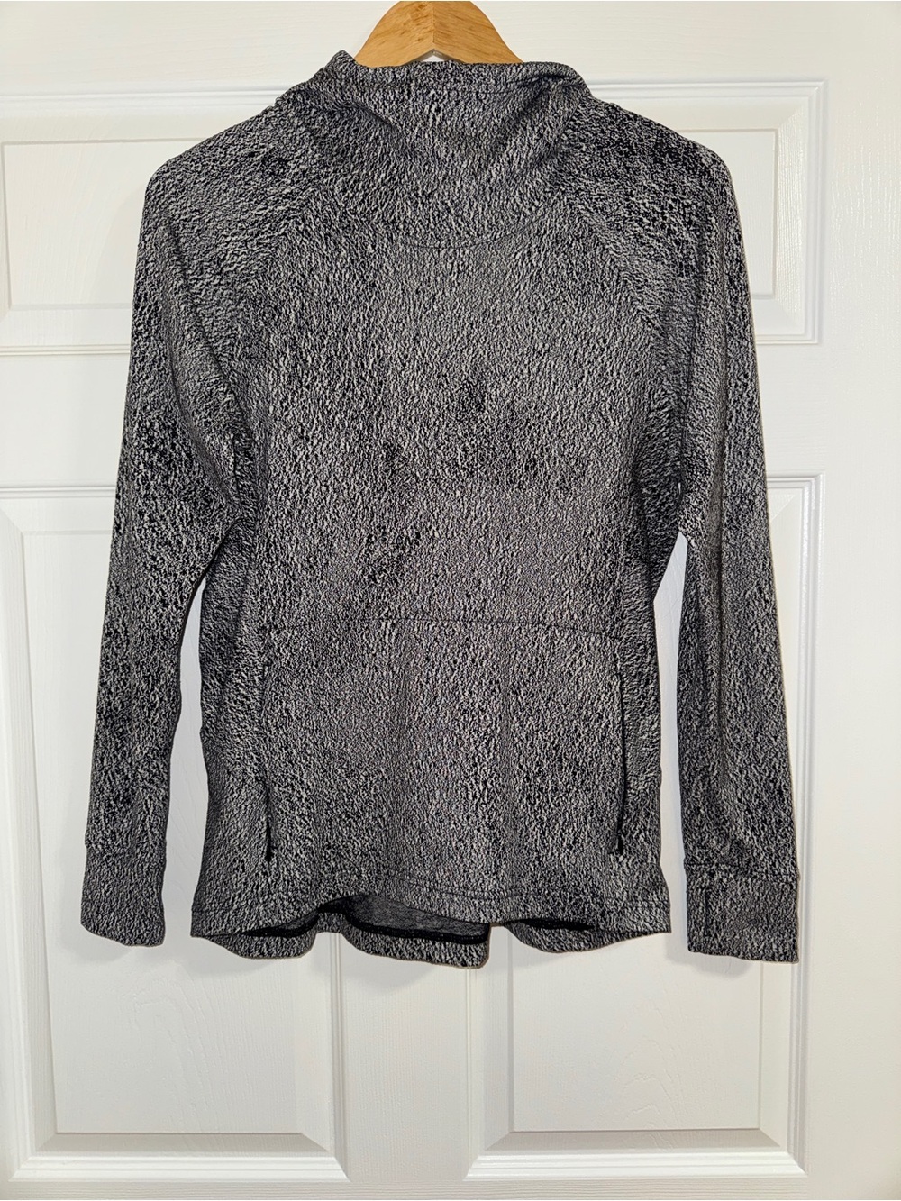 Lululemon Athletica Ready to Rulu Hoodie Spray Jacquard Cowl Neck Size 6